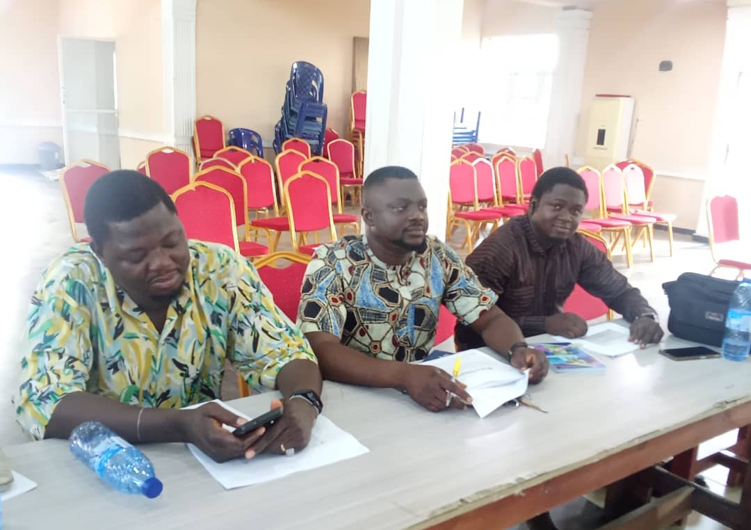 C-R-L: Maran President Comrade Oluyinka Onigbinde, Maran members - Dapo Olawuni and Joshua Yousouph